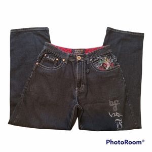 NWT Bare Fox men's embroidery jeans sz 34/32